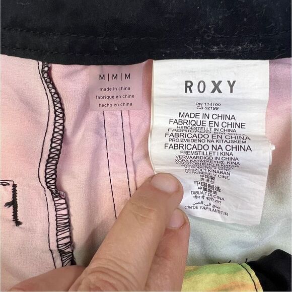 Roxy Mens Palm Tree Print Swim Board Shorts Multicolor Tropical Size Medium - Picture 7 of 7